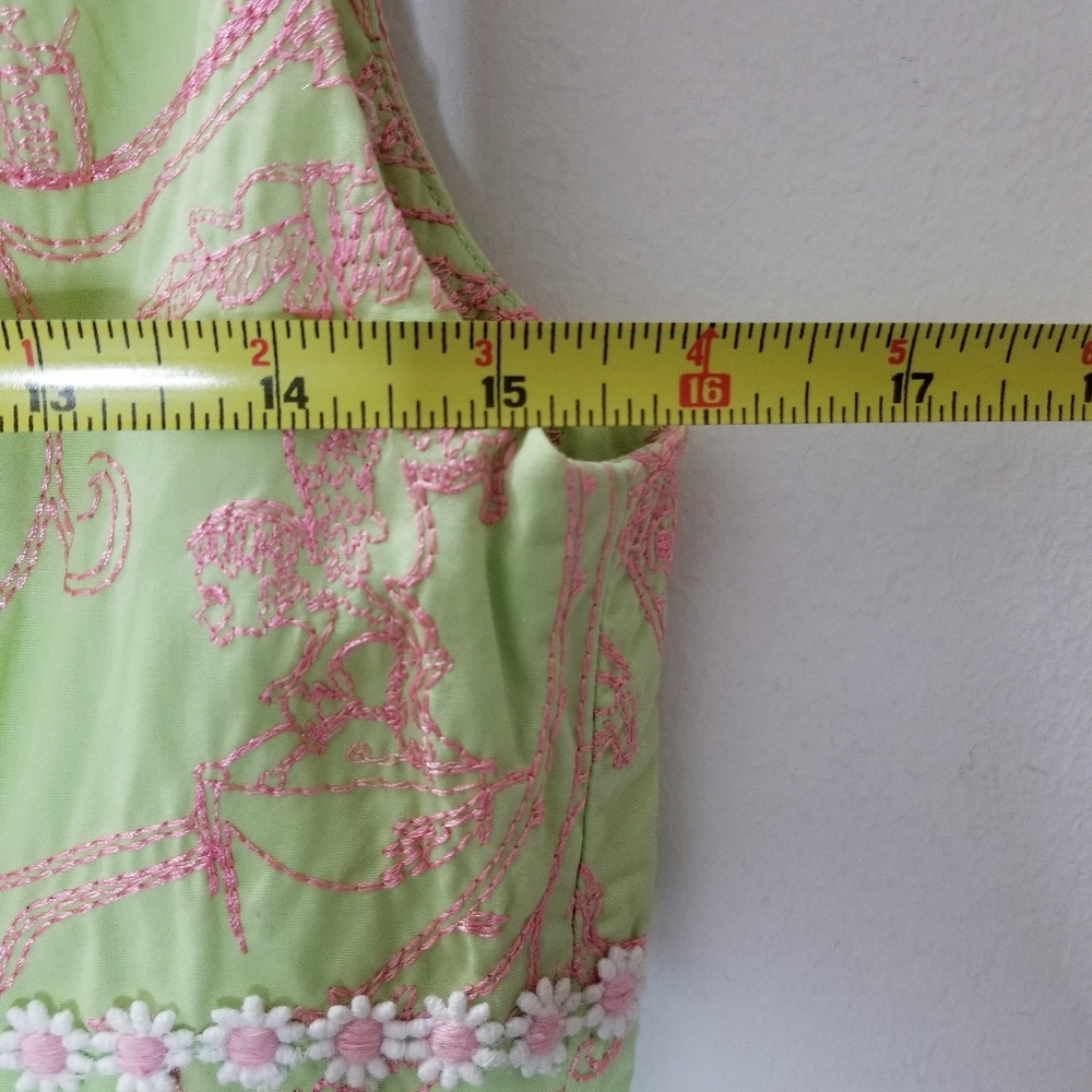 Lilly Pulitzer Vintage White Label Staci Shift Dress Pistachio Monkey Business 4 - Picture 13 of 14